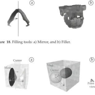 Figure  19. Implementation of filling tools: a) Mirror, b) Filler.