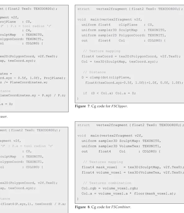 Figure  5. Cg code for FSEraser.