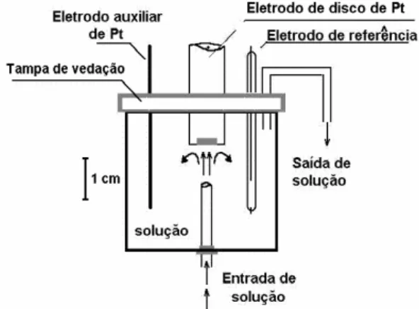 Figura 2. Esquema da célula eletroquímica do tipo