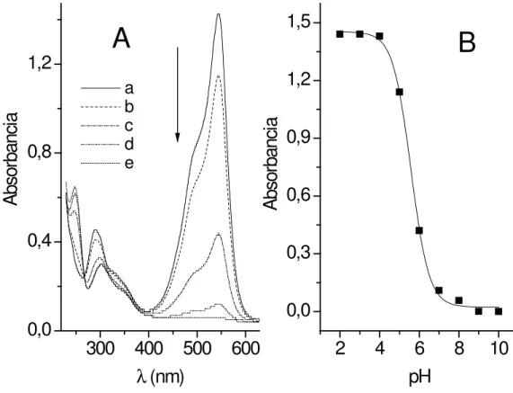 Figura 4. Espectro de absorção de 6,0x10 -5  mol L -1  de pararosanilina em tampão B-R pH 3,0.