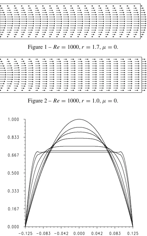 Figure 1 – Re = 1000, r = 1.7, µ = 0.
