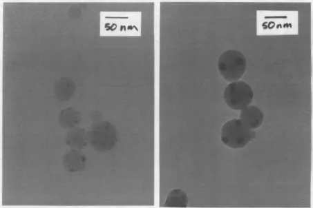 Figure 1 – Evolution of the aerosol (SiO 2 ) and minor phase (F e 2 O 3 ) during the growth of SiO 2 /F e 2 O 3 nanocomposites