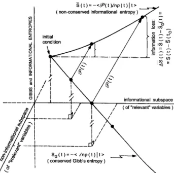 Figure 1. Graphical description of the macroscopic state of the system in terms of the MaxEnt-nonequilibrium  sta-tistical distribution