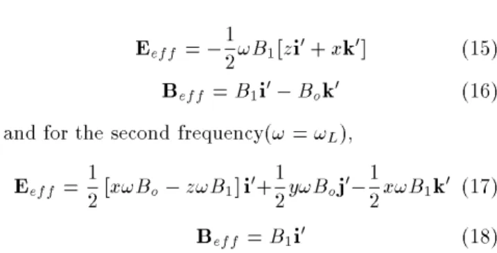 Figure 1. Trajectories of triply ionized Uranium isotopes in oscillating elds \tuned" to the 235 U isotope resonance (-1.231 MHz) in the rotating coordinate system