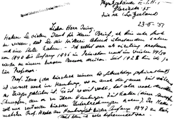 Figure 4: Beginning of a letter from Wolfgang Pauli to Ernst Ising, Feb. 23, 1951.