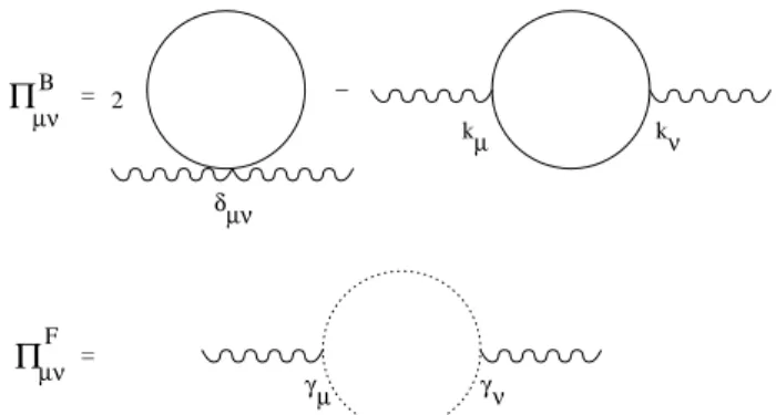 Figure 3. Leading order graphs for the polarization tensor