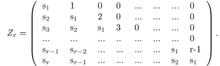 Table I: All outer produts that produe Shur funtions of degree 5.