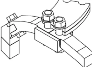 Figure 7. Exploded view of one turn of the TF coil and of the current feed rings.