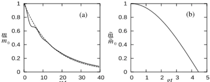 Figure 2. Cooling of common vibrational modes obtained from a numerical solution of the master equation (8) (solid line) in  com-parison to Eq
