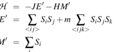 Figure 1 shows the phase diagram in the T an H plane for a finite lattice with L = 30 (and the reader should remember that the entire phase diagram was obtained from a single  simula-tion)