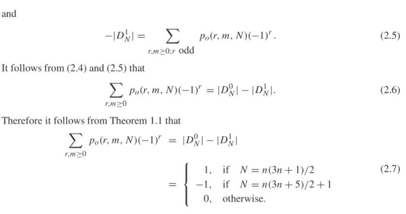 Table 1: Distinct partitions of 11 and 12.