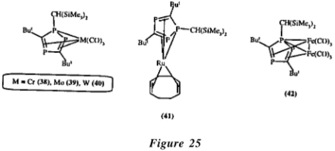 Figure 24 shows the reaction of triphosphole (10) with a half equivalent of [PtCl 2 (PEt 3 )] 2 