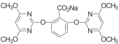 Figure 1. Chemical structure of the herbicide bispyribac-sodium