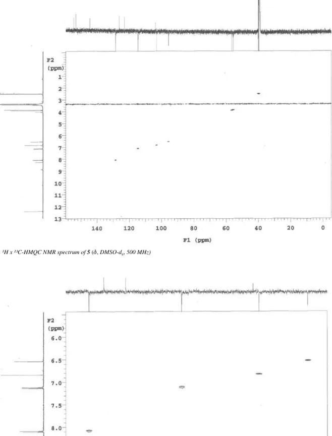Figure 8S. ¹H x ¹³C-HMQC NMR spectrum of 5 (d, DMSO-d 6 , 500 MHz)