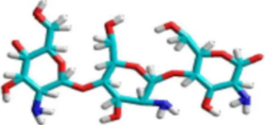 Figure 2. Genipin structure (red: oxygen, white: hydrogen and blue: carbon  atoms)