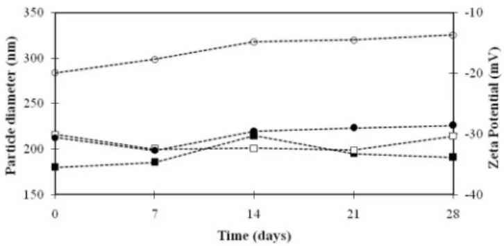 Figure 2. NFP concentration as a function of time during stability studies: 