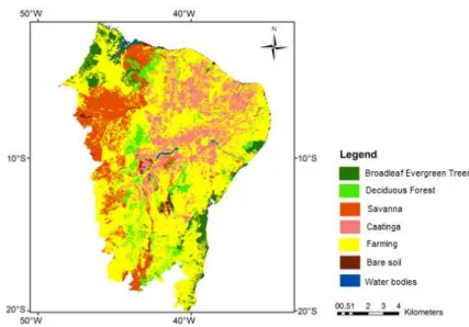 Figure 4 - Land use and land cover map of the Brazilian Northeast (ProVeg-NEB map).