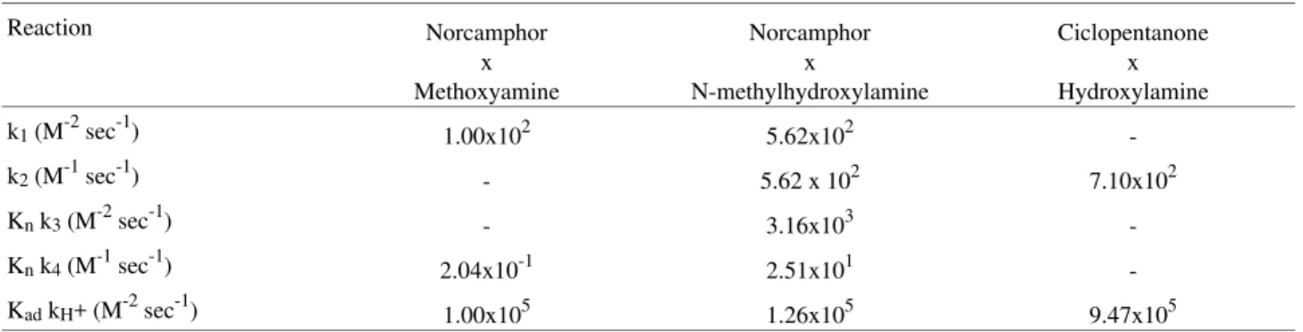 Table 2.   Kinetic Constants for Product Formation from Different Reactions a .