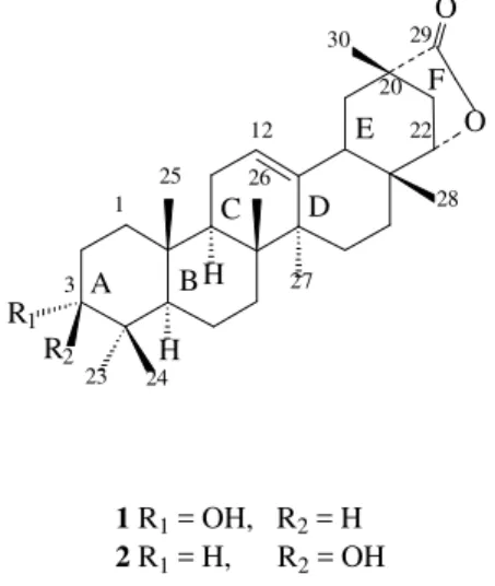 Table 1. 13 C-NMR data of compound  1  in CDCl 3  (δ in ppm).