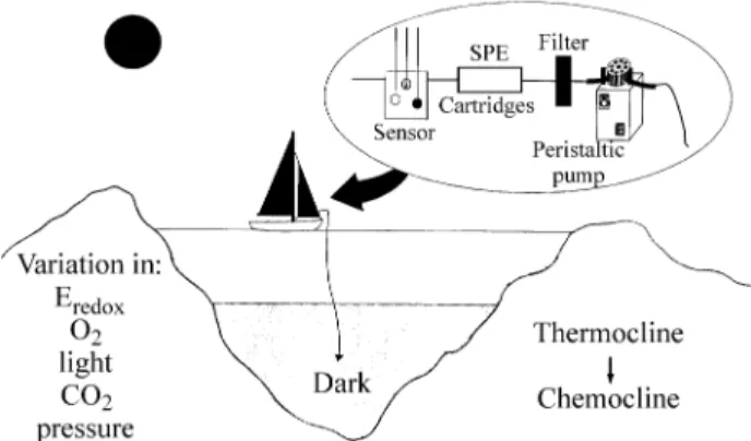Figure 6. Scheme of a flow manifold for the in-situ study of lake