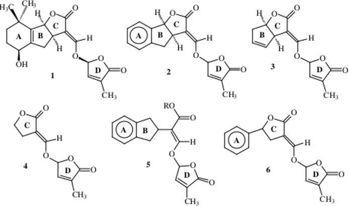 Figure 1. Structures of strigol 1 and synthetic analogues  2-6.