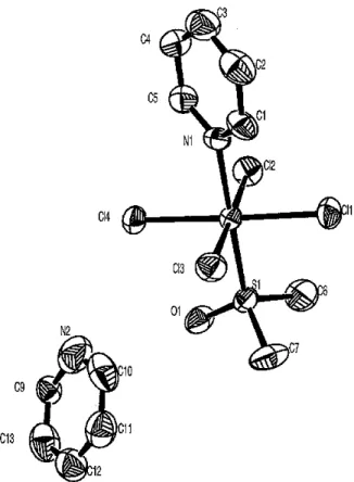 Figure 1. ORTEP drawings of [pyH] trans- [RuCl 4 (DMSO)(py)] at 50%
