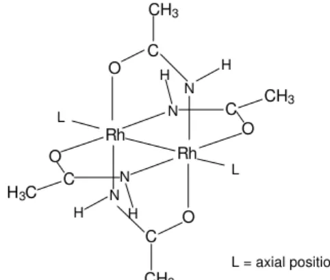 Figure 1.  Structure of rhodium acetamidate.