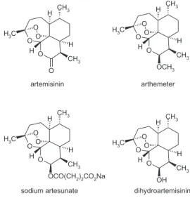 Figure 2. Structures of the artemisinin-type compounds.