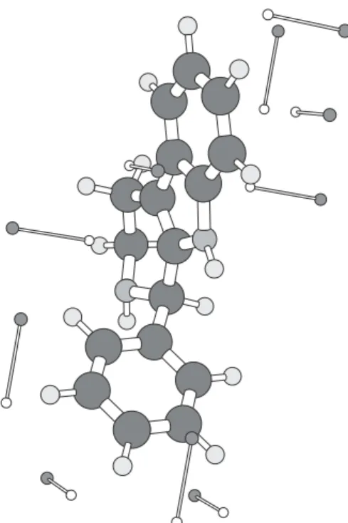 Figure 3. Anti conformer with 10 vectors indicating the orientations of the dipole moment for the water molecules.