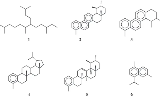 Figure 5. Chemical structures of selected compounds identified in the samples.