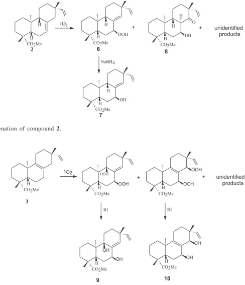 Figure 2. Photooxygenation of compound 2.