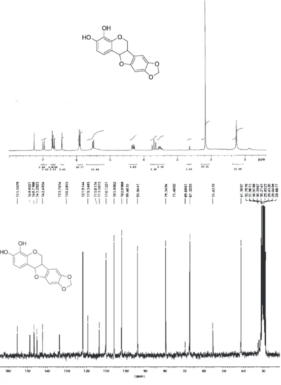 Figure 2.  1 H NMR and  13 C NMR for compound 1.
