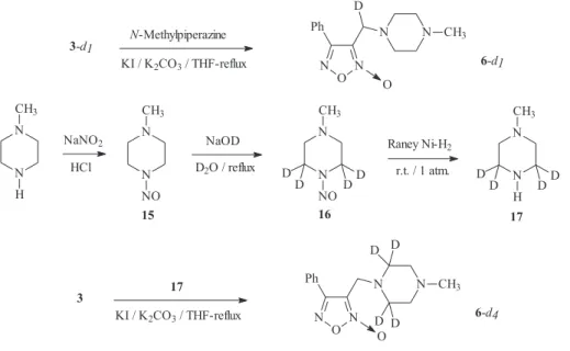 Figure 6. Molecular plot of derivative 6-d 1 . The ORTEP drawing of the molecule shows the labeling of the non-H(D) atoms and their displacement ellipsoids at 30% probability level.