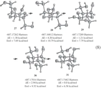 Figure 2. Critical Points associated with hydrogen bonds  in conformers 10 and 24. See Table 1.