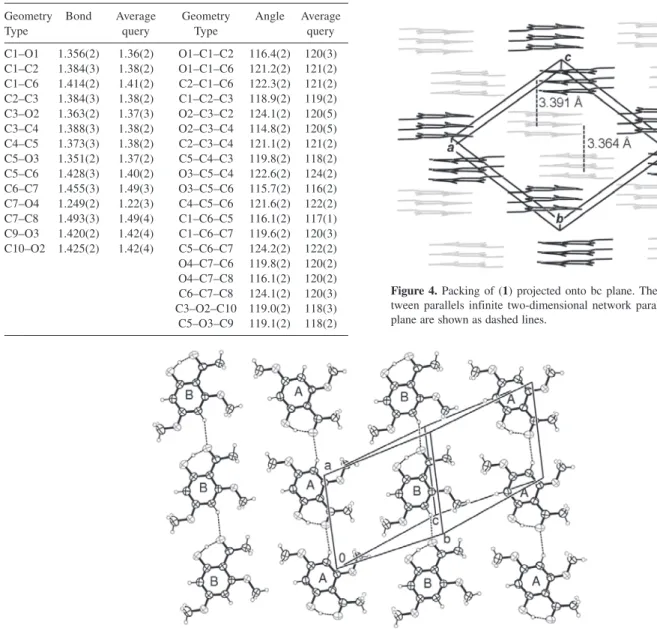 Figure 3. Packing of (1), showing the infinite two-dimensional network in the (011) plane