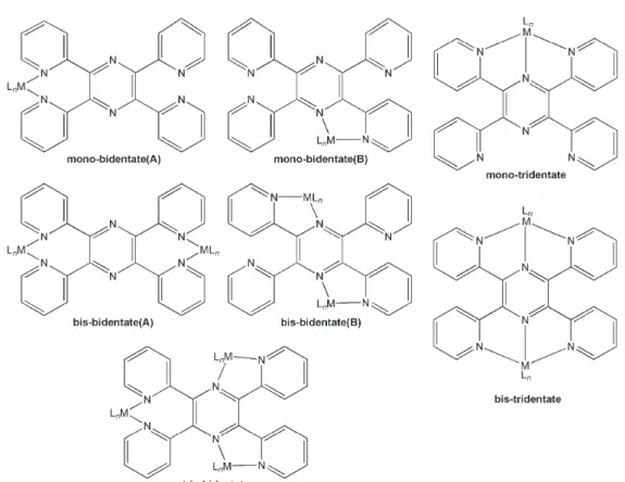 Figure 1. The chelating modes of TPP.