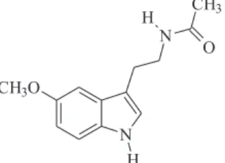 Figure 1. Melatonin structure (N-acetyl-5-methoxytryptamine).