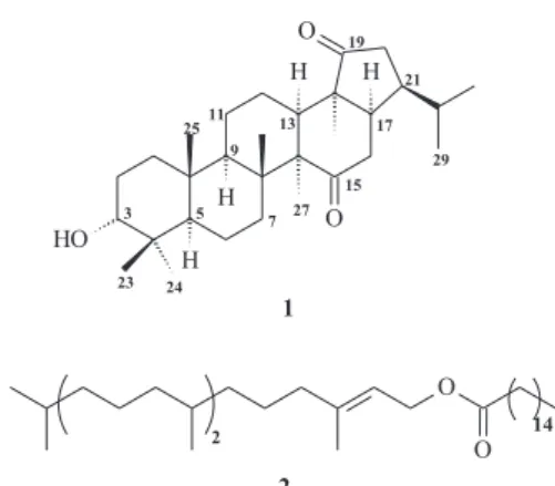 Figure 1. Compounds isolated from E. sellowiana.