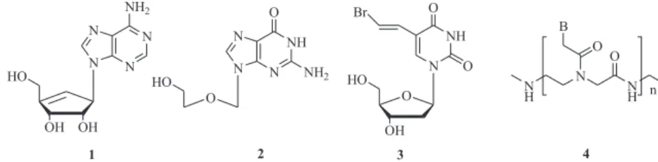 Figure 1. Structures of some modified nucleosides.