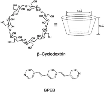 Figure 1. Structural representation of B-CD host and BPEB guest ligand.