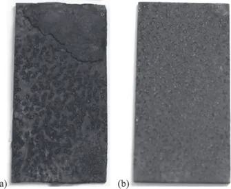 Figure 6. Carbon steel MSs after a year of exposition to natural weather- weather-ing (a) ACS 11-A17 MS, higher aggressiveness; (b) ACS 13–A 26 MS, lower aggressiveness.