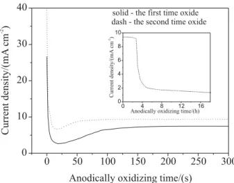 Figure 2 shows the variation of current densities with time throughout the process as described above