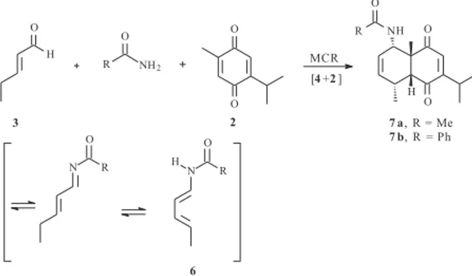 Table 1. The multicomponent Diels-Alder reactions