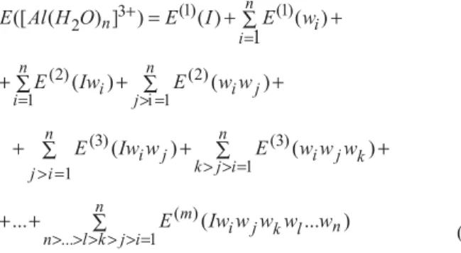 Table 1. Potential parameters for Al 3+  ion-water interaction in equation 1