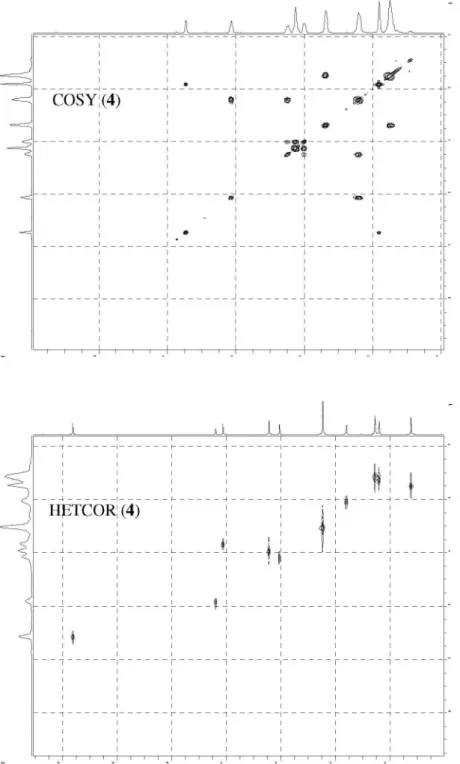 Figure S3b. COSY and HETCOR of 4 (200 MHz, DMSO-d 6 ).