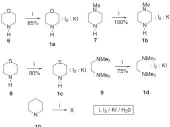 Figure 1. Iodine-amine complexes and phenols studied in this work.