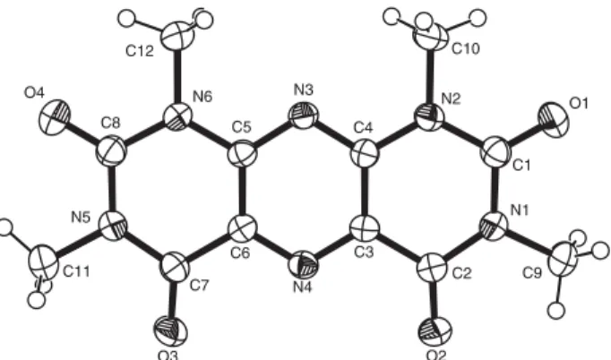 Figure 2. ORTEP drawing of the intermolecular hydrogen bonds in  tppt.