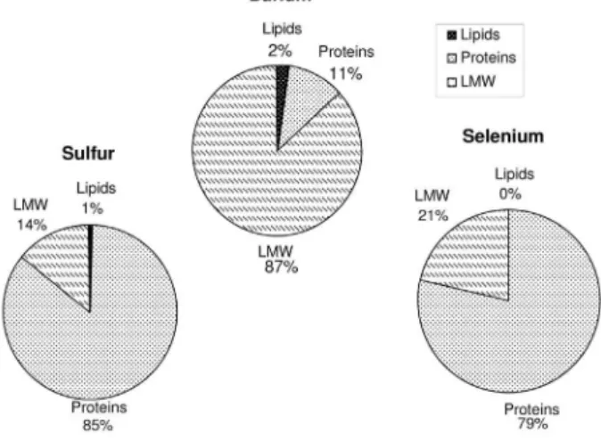 Figure 3. Fractionation based on chemical composition (sample 2).