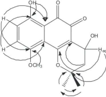 Figure 1. Structure of new naphthoquinone, compound 1.