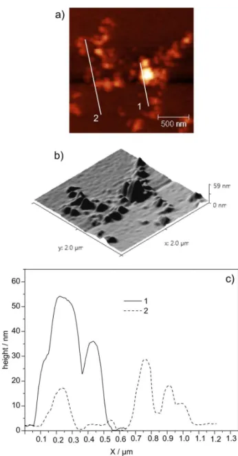 Figure  2  shows  the  AFA  AFM  images  at  pH  9.0. 